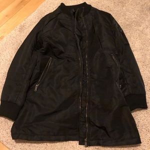 Forever 21 Black Bomber Jacket Size M